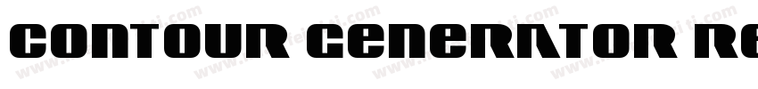 Contour Generator Regular字体转换